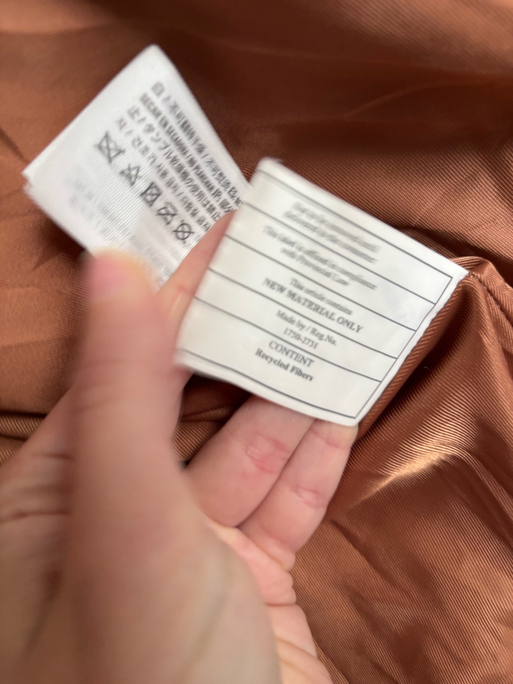 Abercrombie & Fitch Women's Diamond Puffer - Vegan Leather - Tan - Medium - Picture 12 of 12